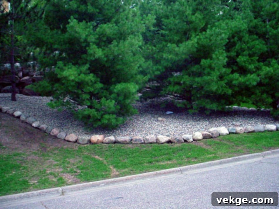 Natural Boulder Garden Border