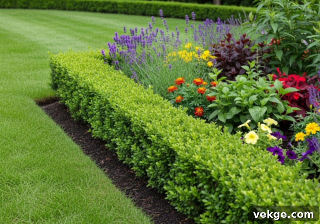 Manicured Hedge Garden Edge