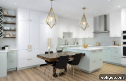 Hidden Green Kitchen Cabinets