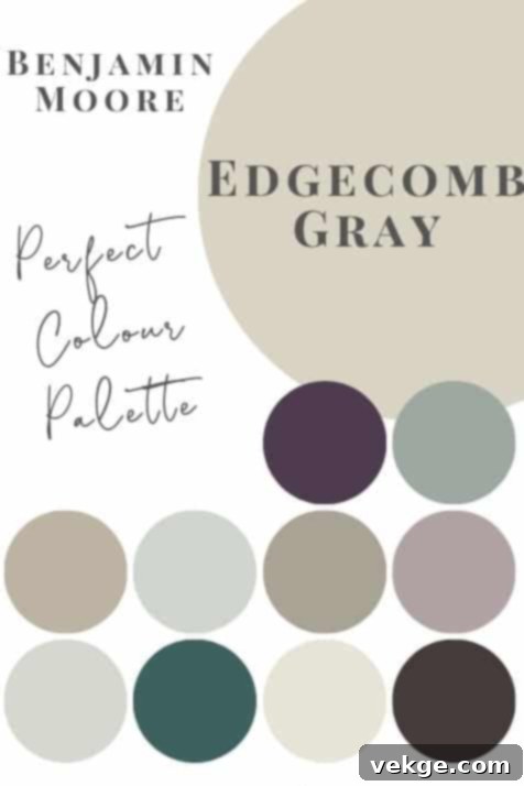 How to effectively pair Benjamin Moore Edgecomb Gray HC-173 with other colors for a balanced interior design.