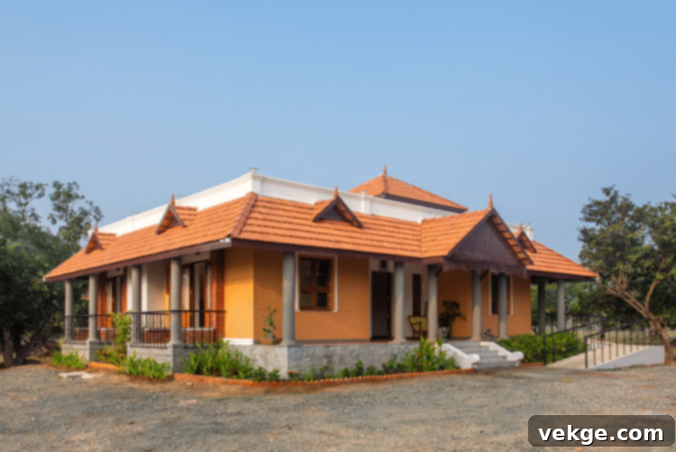 Traditional Tamil Nadu Agrahara House with Wide Verandahs and Red Oxide Floors