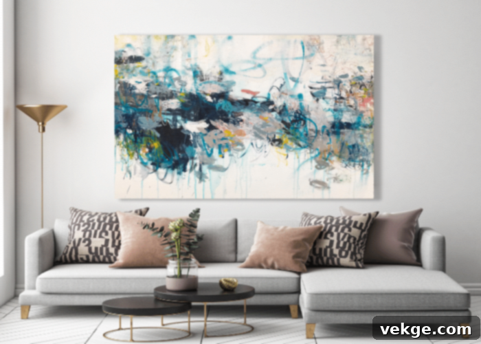 Sustainable Abstract Art for Lake House Walls