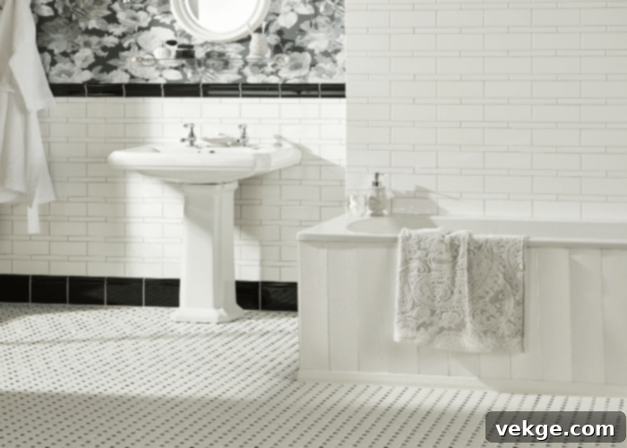 Basketweave French Country Bathroom Tiles