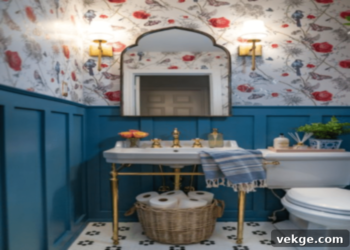 Engraved French Country Bathroom Tiles with Floral Motifs