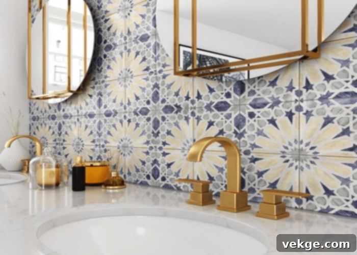 Glazed Porcelain French Country Bathroom Tiles