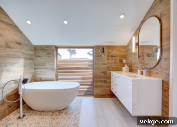 Faux Wood French Country Bathroom Tiles