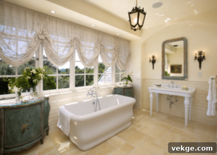 Neutral Colors for French Country Bathroom
