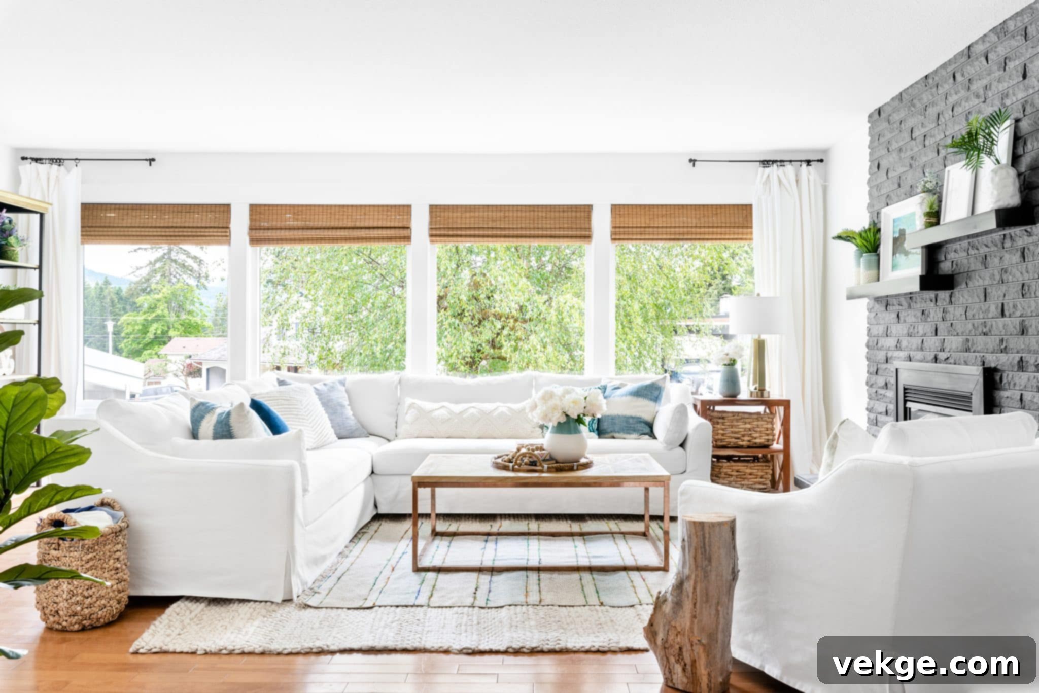 White Slipcovered Coastal Sofa