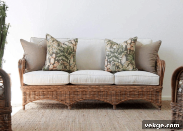 Beautify Coastal Interiors With Wicker Sofa