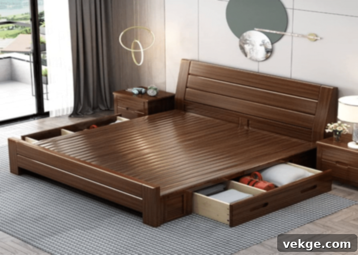 Solid Wood Platform Bed