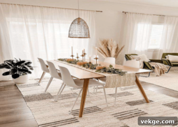 Dining Room with Scandinavian Patterns