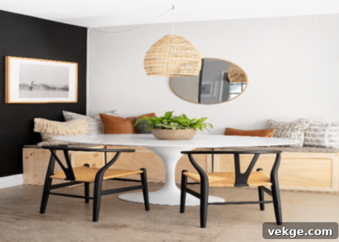 Scandinavian Interior with Contrast in Decor
