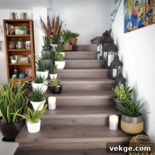 Chic Pots Only Staircases Decor
