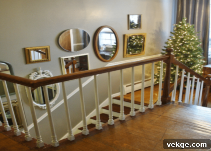Decorative Mirror on a Stair Landing