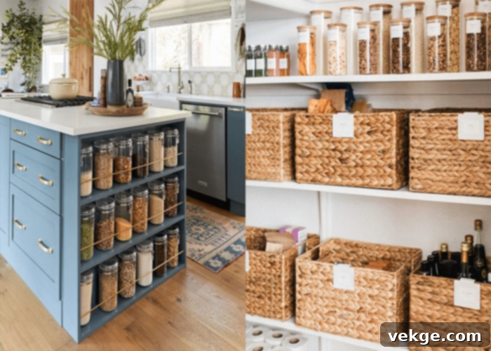 Ample and Adjustable Pantry Shelving