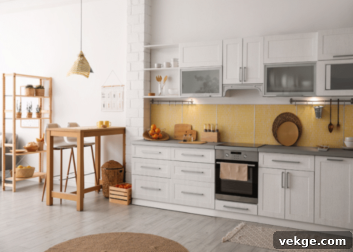 One Wall Modular Kitchen and Dining