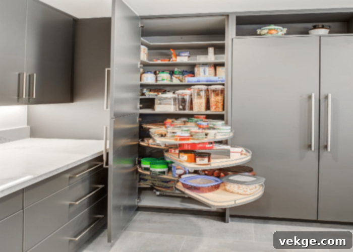 Incorporate Lazy Susans for Butler's Pantry Accessibility