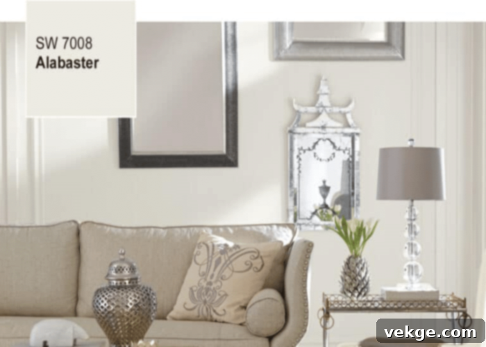 Sherwin Williams Alabaster Paint Color