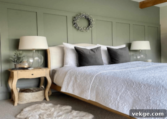 Pros of using sage green paint and decor in home interiors