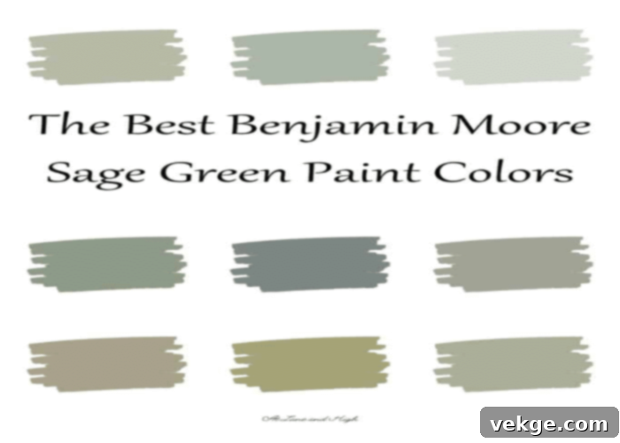Benjamin Moore’s Popular Sage Green Shades