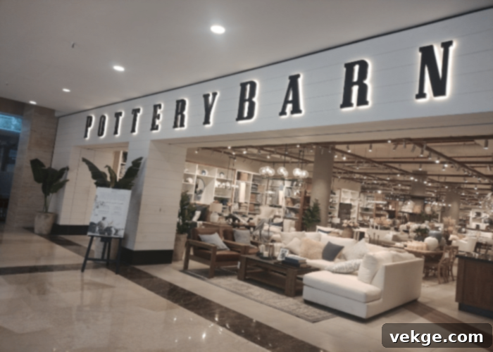 Pottery Barn classic and cozy sofa perfect for inviting spaces