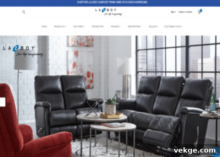 La-Z-Boy Collins Sofa featuring iClean spill-resistant fabric