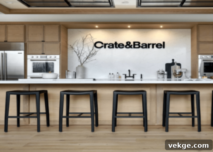 Crate and Barrel modern sectional sofa in a refined living space