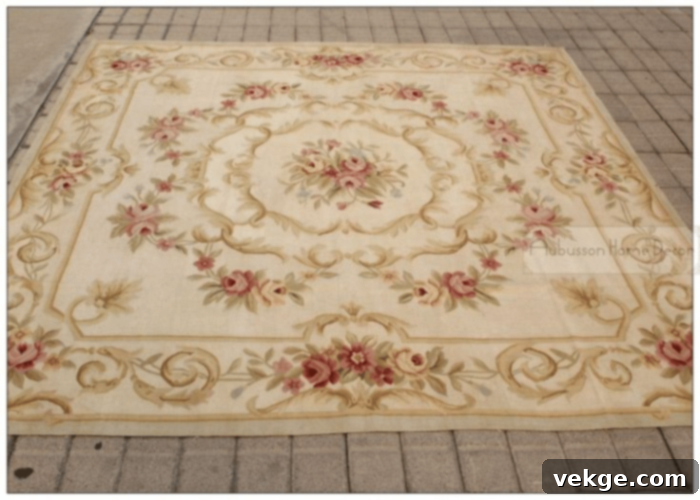 Aubusson Rug for French Country Living Room