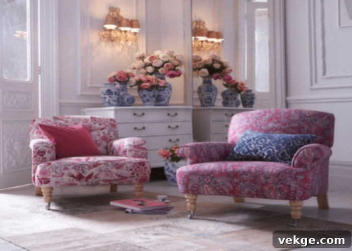 Shades Of Violet & Purple floral sofa