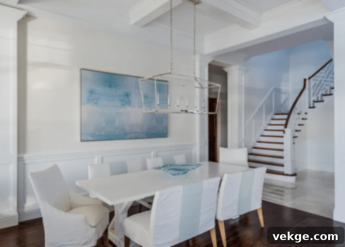Elegant Coastal Chandelier in a Bright Room