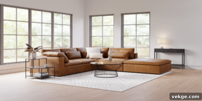 Farmhouse Leather Sectionals