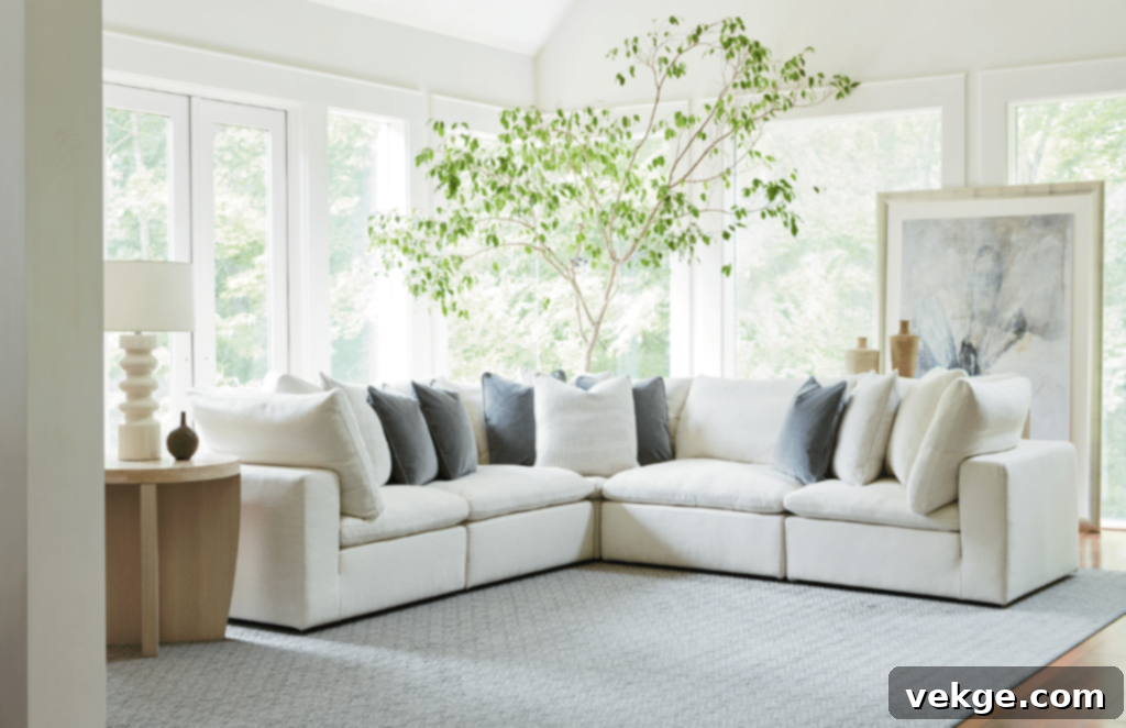 Use an Area Rug with Your Sectional Sofa