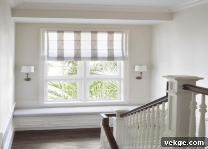 Elegant window seat integrated into a staircase landing, offering a bright and unique spot for relaxation and enjoyment of natural light