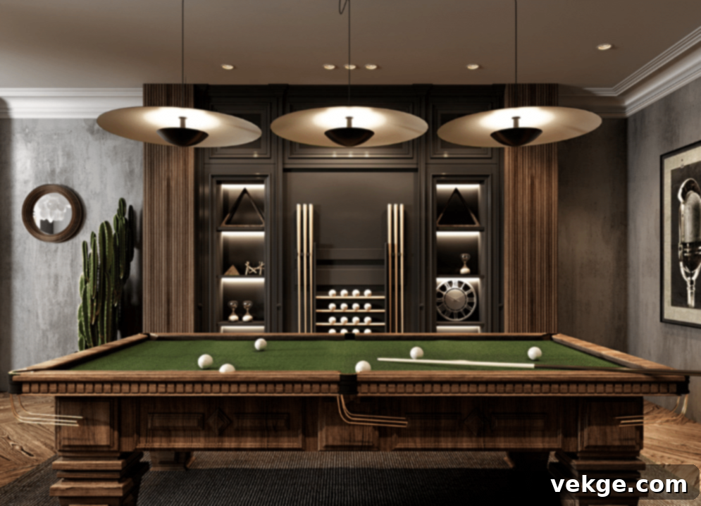 Modern Minimalism Billiard Room