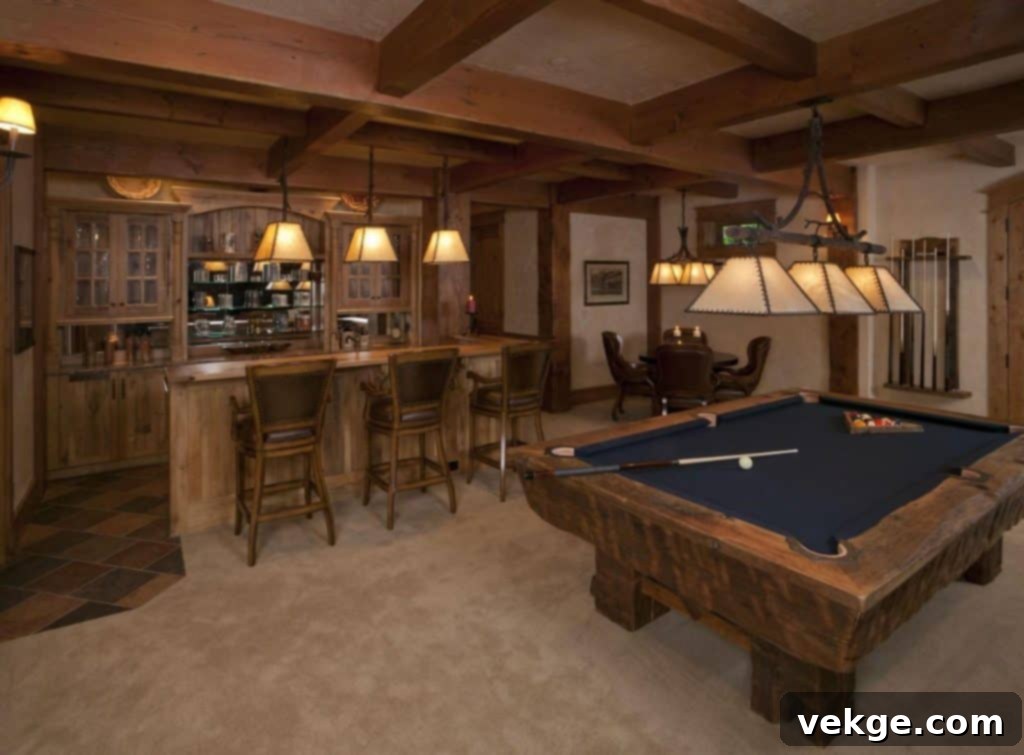 Rustic Retreat Billiard Room