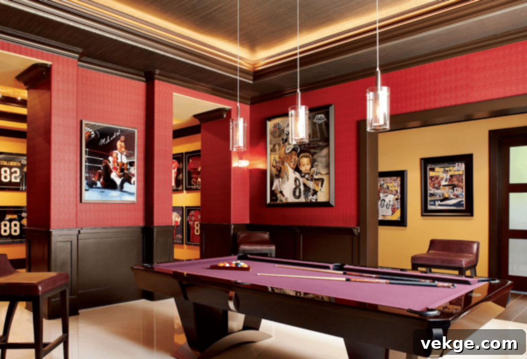 Vintage Charm Billiard Room