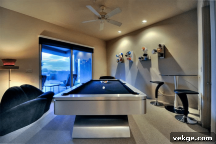Contemporary Cool Billiard Room
