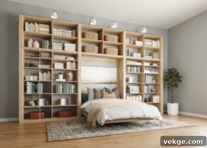 Murphy Bed with Shelves