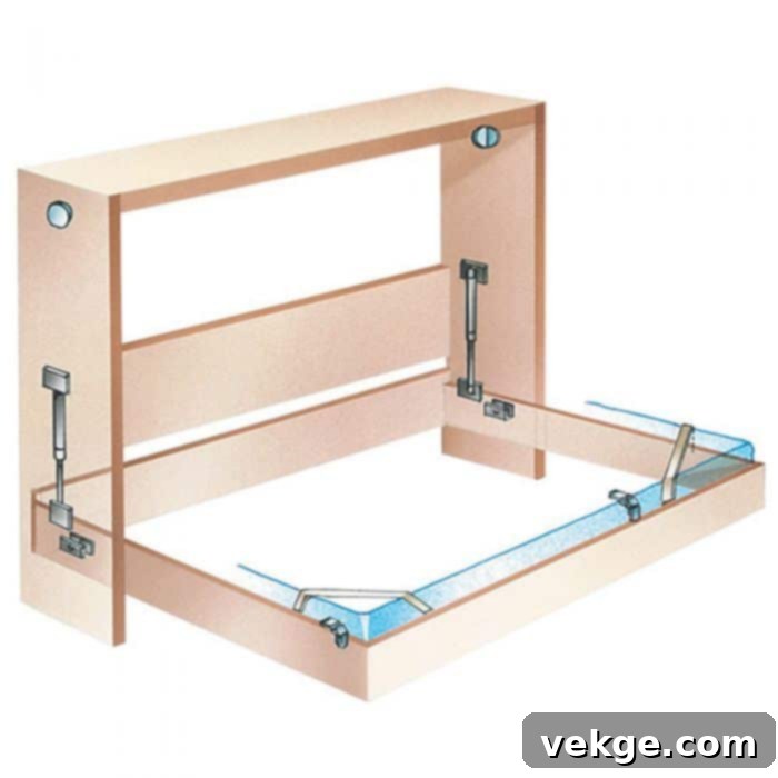 Assemble the Desk and Bed Separately and Attach the Pivot Pins