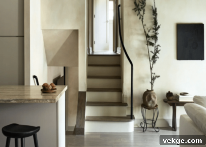 A Multi-Level Home with Limewash