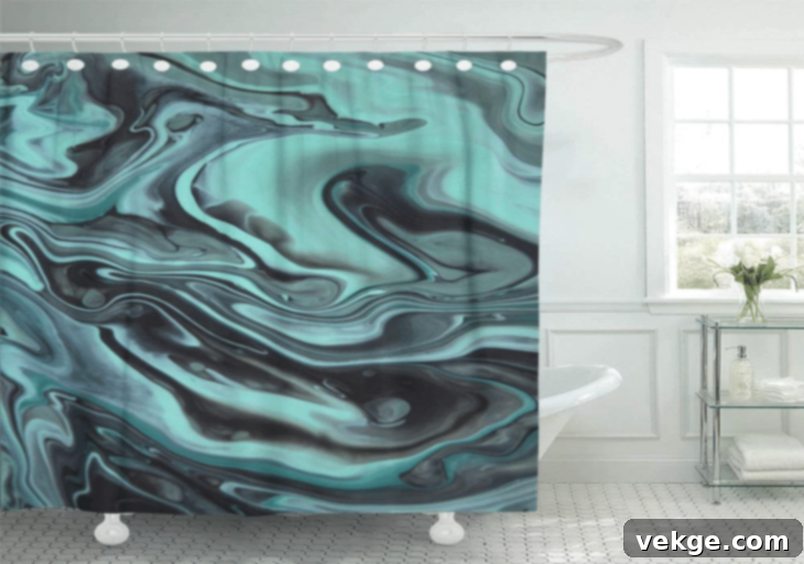 Shower Curtains for Dark Green Bathrooms