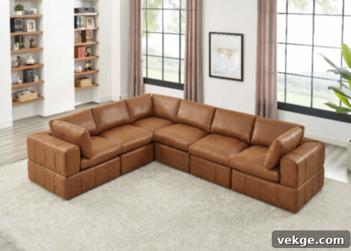 Wayfair Farmhouse Leather Sectionals