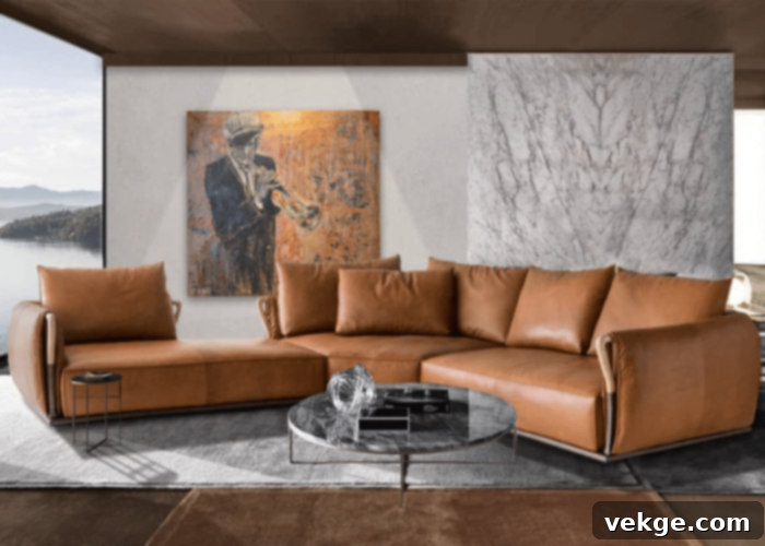 Eternity Modern Leather Sectionals