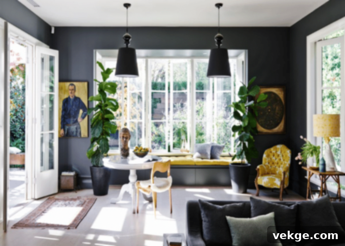 Embrace Contrasting Colors for Black Couch