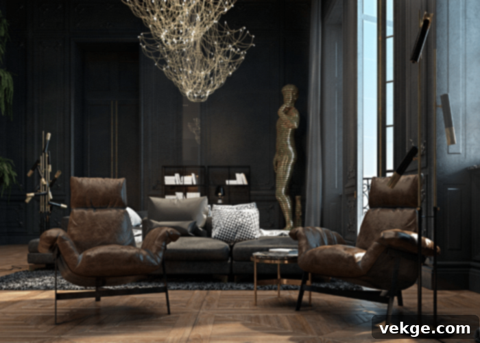 Make It Opulent with a Black Couch