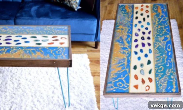 Resin Wood Coffee Table