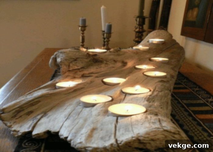 Driftwood Candle Holder