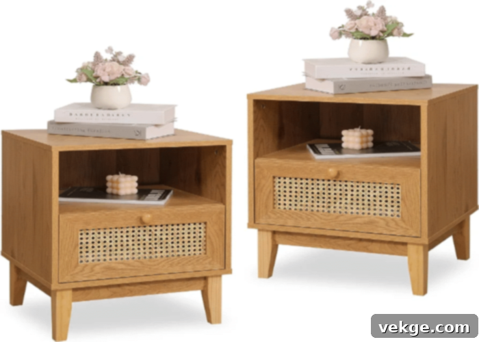 Betterhood Rattan Nightstand
