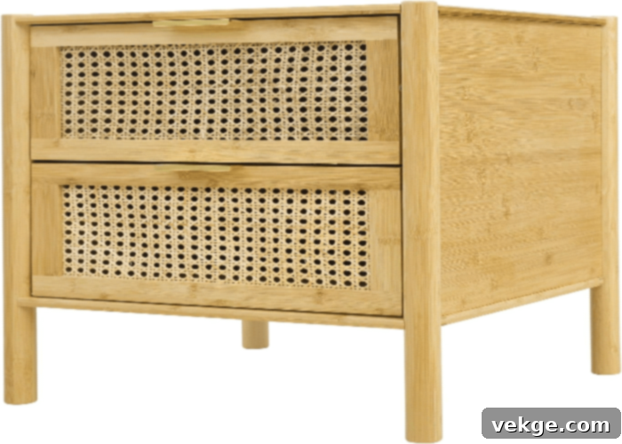 Tinblin Rattan Nightstand