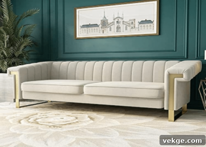 Beige Sofas with Tufting